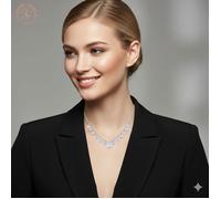 2SPLENDID® Collier avec Cristal Autrichien Baigné dans l'Or. Belle boite cadeau offerte. Cadeau original pour femme Noël, fêtes