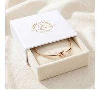 2SPLENDID® Elégant Bracelet Noeud Baigné dans l'Or. Boîte cadeau offerte. Cadeau femme anniversaire, Noël, nouvel An