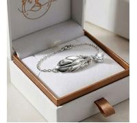 2SPLENDID® Joli Bracelet Plume et Cristal Autrichien. Finition Rhodium. Coffret cadeau idéal pour les occasions spéciales