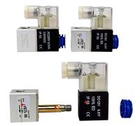 2v025-06/08 Électrovanne 12 V 24 V 110 V 220 V (2V025-06 AC24V, avec raccords de 12 mm)