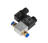 2V025-06 G1/8 2V025-08 G1/4 Normally Closed Air Water Oil Solenoid Valve 12V 24V 110V 220V 2Port 2Ways Pneumatic Control Valve(2V025-08 DC24V,No joint)