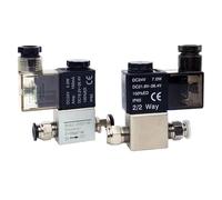 2V025-08 Normally Closed 12V 24V 220V 1/4" BSP 2 Way 2 Position Air Solenoid Valve 2V025-08 Pneumatic Control Valve(2V025-08 AC220V,Without)