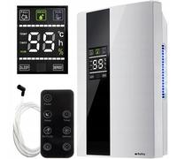 2V1 90W Déshumidificateur et purificateur d'air LCD - Absorbeur d'humidité 1,8 L blanc