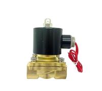 2W 025 1/8 1/4 3/8 1/2 3/4 Two Way Solenoid Brass Valve Normally Closed For Water Oil Air Diesel-Gas Fuels(2W350 35 G1-1-4,AC110V_OPEN)