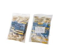 2W Metal Film Resistor 1% Assorted set,set of colored ring resistance assortment Kit 33R 39R 47R 56R 75R 1k 10K 100K 2K 20K 200K NWPNLXEA(0.33R-82R -65pcs)