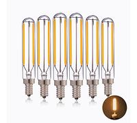 2W tubulaire LED ampoule à incandescence,T20/T6 Edison LED longue suspension d'éclairage 20w remplacement Incandescent Blanc Chaud 2700K Vintage E14 Candelabra base non graduables 5 Pack