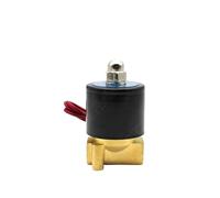 2W025-08 Électrovanne pneumatique 2 voies NF 1/4" en laiton for air et eau, compatible essence et diesel, 12 V CC/24 V CC/110 V CA/220 V CA/380 V CA(380V)