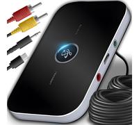 2W1 Adaptateur Bluetooth Audio Transmitter Dongle Avec Câble Aux 3.5Mm Et Rca, Émetteur Récepteur, Portable Sans Fil Pour Voiture Tv Chaîne Hi-Fi Haut-Parleurs Casque, Low Latency Sans Fil