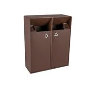 2WFYJNITP Corbeille à déchets pour terrasses Colonne cendrier en métal pour intérieur et extérieur de 38 l/80 l, carré moderne pour commerce domestique (grand)