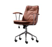 2WFYJNITP Fauteuils de Direction Chaise de Bureau Moderne en Cuir PU, Confortable, avec roulettes et Bras, Chaise conférence Ergonomique Soutien Lombaire(Orange)