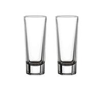 2WFYJNITP L'Utilisation Quotidienne Clear Heavy Base Shot Glasses Set of 2, Lead-free Glass for Whiskey, Tequila, Vodka and Cocktail pour Cocktail