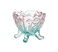 2WFYJNITP L'Utilisation Quotidienne Petits bols à dessert vintage en verre gaufré, coupes colorées sur pied for glacées, fruits, salades pour Cocktail(Multi-colored)