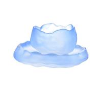 2WFYJNITP L'Utilisation Quotidienne Tasse de dégustation thé chinois avec sauce, petite tasse à Kung Fu en verre dépoli, 50 ml pour Cocktail(Blue)
