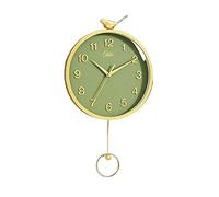 2WFYJNITP Moderne Horloge Murale décorative Pie créative 12 pouces/14 Pouces, Horloge à Quartz Domestique, Pendule silencieuse pour Salon(Green,12INCH)