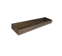 2WFYJNITP Plateaux pour Plantes Plateau rectangulaire martelé en Acier Inoxydable for Plantes d'intérieur et d'extérieur, Soucoupe for aménagement paysager pour jardinières(Grand)