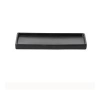 2WFYJNITP Plateaux pour Plantes Soucoupe rectangulaire for Pot de Fleurs, bac à Plantes en céramique Multicolore for palettes pour jardinières(Noir,Grand)