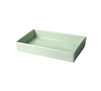 2WFYJNITP Plateaux pour Plantes Soucoupe rectangulaire Minimaliste en céramique for compositions Florales, Plateau égouttoir for Plantes de Jardin pour jardinières(Green)