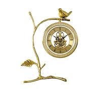 2WFYJNITP Salon Horloge de Bureau en Forme d'oiseau Nordique Simple Horloge en cuivre lumière Luxe créatif Mode Horloge décorative Rétro