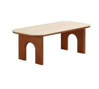 2WFYJNITP Salon Pieds en Arc de Table Basse Bois Salon Centre-Table