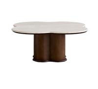 2WFYJNITP Salon Table Basse en Bois courbée au Design Moderne et Neutre Centre-Table(Bruin,Moyen)