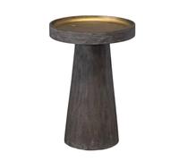 2WFYJNITP Salon Table d'appoint Ronde, Petite Table en Bois Massif, de Chevet for Petit Espace, Salon, Chambre à Coucher, Bureau, Basse, collation Centre-Table(Noir)