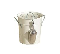 2WFYJNITP Vino Seau à glace isolé à double paroi de 3,5 l avec couvercle et pelle en métal épais pour fêtes dans la cuisine à la maison, bar à cocktail par le festival (blanc)