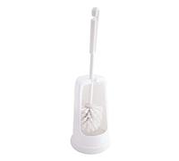 Support Blanc et Brosse Ronde Poils pour WC - - - Nylon