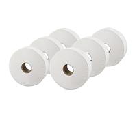 2Work Lot de 6 rouleaux de papier toilette double épaisseur 60 mm J26400VW