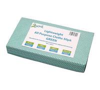 2WORK VMGN33BDI Lot de 50 chiffons légers tout usage Vert