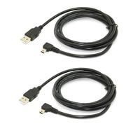 2X 1,8 M USB B Type 5 Broches Mâle 90 DegréS une Angle Gauche Vers USB 2.0 CâBle de DonnéEs Mâle Couleur Noire