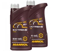 2x 1 Litre Huile Moteur Mannol 5W-40 Extreme Api Sn / CH-4 Porsche Renault Fiat