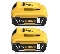 2X 10.0Ah de Rechange pour Dewalt Batterie 18V DCB204/DCB206 pour Perceuse DCD791/Marteau-perforateur DCH273/Scie Circulaire DCS391 - Travaux Chantier, Bricolag