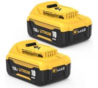 2X 10,0Ah Rechange Batterie pour Dewalt 18V DCB184 DCB180 DCB181 DCB182 DCB183 DCB185 DCB200 DCB201-2 DCB200-2 DCB204-2 pour Dewalt Batterie 18V avec Affichage LED