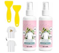 2x 110ml Décolleur de Flocage pour Textile avec Grattoir | Solvant Enlève Impression DTF & Transfert, Décapant Colle Textile pour Vêtement, T-Shirt, Coton et Polyester