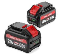 2X 12Ah 20/60V 18/54V Batterie de Remplacement pour Dewalt Batterie Flexvolt DCB606 DCB609 DCB612 DCB615 DCB546 DCB547 DCB548 DCB200 DCB201 DCB203 DCB204 DCB206 DCB207 DCB209 DCB182 DCB184