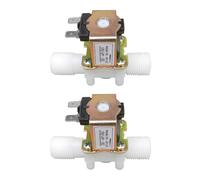 2X 12V 1/2 Pouces Air Magnetique En Plastique Electrique D'Eau de Valve Electromagnetique de N / C Normalement Ferme