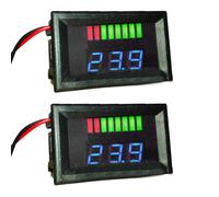 2x 12v Indicateur De Capacit? De La Batterie Au Plomb Acid Niveau De Charge Testeur Del Voltm?Tre Bleu