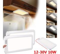 2x 12V Led éclairage intérieur voiture, Caravane Camping-car Plafonnier Avec Interrupteur, 10W 96LEDs 3 Couleur de lumière Lampe Led Pour Voiture Camion Van Eclairage