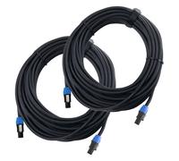 2x 15m Câble Speakon Haut-Parleur Enceinte Male 4-Pin Audio DJ PA Professionnel