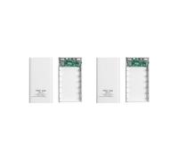 2X 18650 Batterie Power Bank Box 5V 2.1A LCD Display 20000MAh Power Board pour 6X18650 Batterie DIY Powerbank Case (Blanc)
