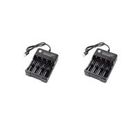 2X 18650 Chargeur de Batterie AU Lithium 4 Emplacements 3.7V Support de Charge USB Intelligent 14500 Chargeur de Lampe de Poche Lumineux
