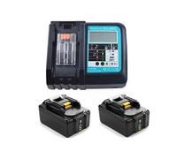 2X 18V 5.0Ah BL1850B Batterie avec Chargeur 3A DC18RC pour Makita BL1850 BL1830 BL1840 BL1860 18 Volt LXT LXT400 Batterie DC18RA avec LED