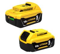 2X 18V 5.0Ah Remplacement pour Dewalt Batterie DCB200 DCB201 DCB200-2 DCB127 DCB112 DCB115 DCB101 DCB204 DCB112 DCB115 DCB184 avec indicateur LED
