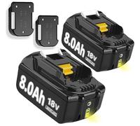 2X 18V 8.0Ah Batteries de Rechange pour makita BL1860B BL1850B BL1840 BL1830 BL1815 BL1835 BL1850B BL1845 BL1850 BL1860B 194205-3 LXT-400 avec Batterie LED