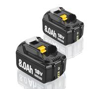 2X 18V 8.0Ah Batteries pour makita BL1860B BL1850B BL1840 BL1860B BL1845 BL1850 BL1830 BL1860B BL1835 194205-L1845 BL1890 BL1415 BL1430 BL1440 BL1835 194205-3 LXT-400 avec Batterie LED