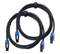 2x 2,5m Câble Speakon Haut-Parleur Enceinte Male 4-Pin Audio DJ PA Professionnel