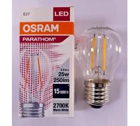 2x 2.5W (=25W) OSRAM LED Transparent Golf Balle Es E27 Ampoule 2700K Blanc Chaud [EEK: A+]