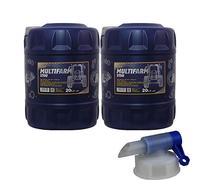 2x 20 L MANNOL Huile moteur SAE10W-30W Multifarm STOU Oil + Robinet de vidange
