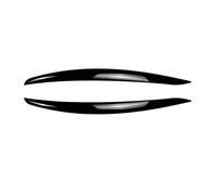 2X 2005 À 2012 pour BMW Série 3 E90 E91 E92 E93 pour M3 318i 320i 320d 325i 330i 330d Phares Mauvais Sourcils Paupières Lampe par ABS Becquets Avant(Noir Brillant)