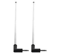 2X 22.5cm 4 Section Telescopique AM FM Antenne Radio 3.5mm Fiche